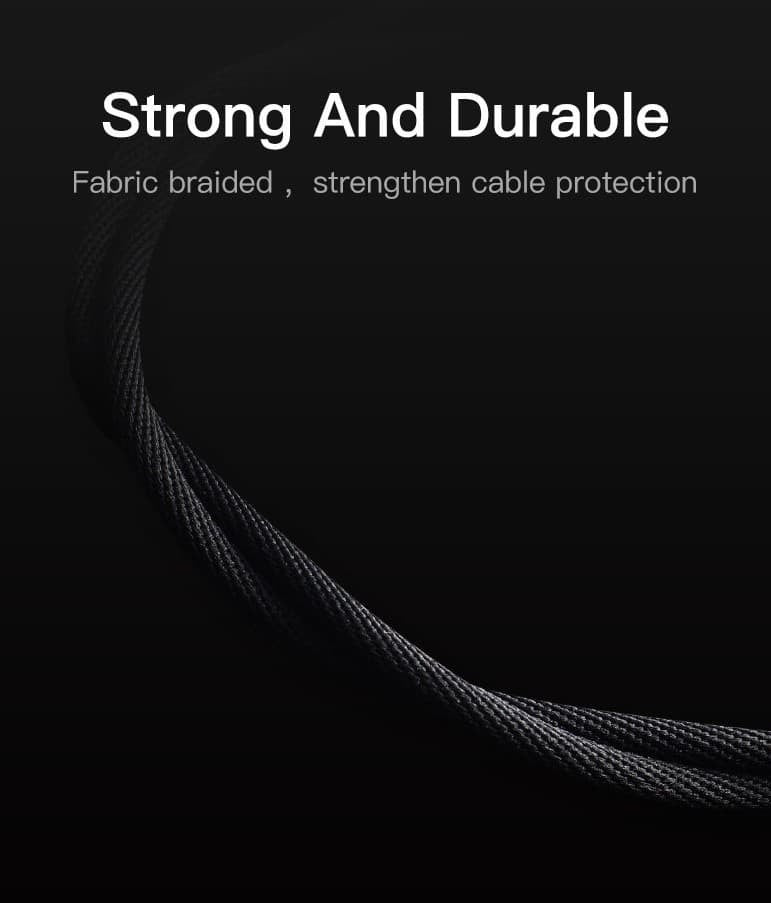 Vention Audio Cable Kabel Aux 3.5mm Male to Male Fabric Braided