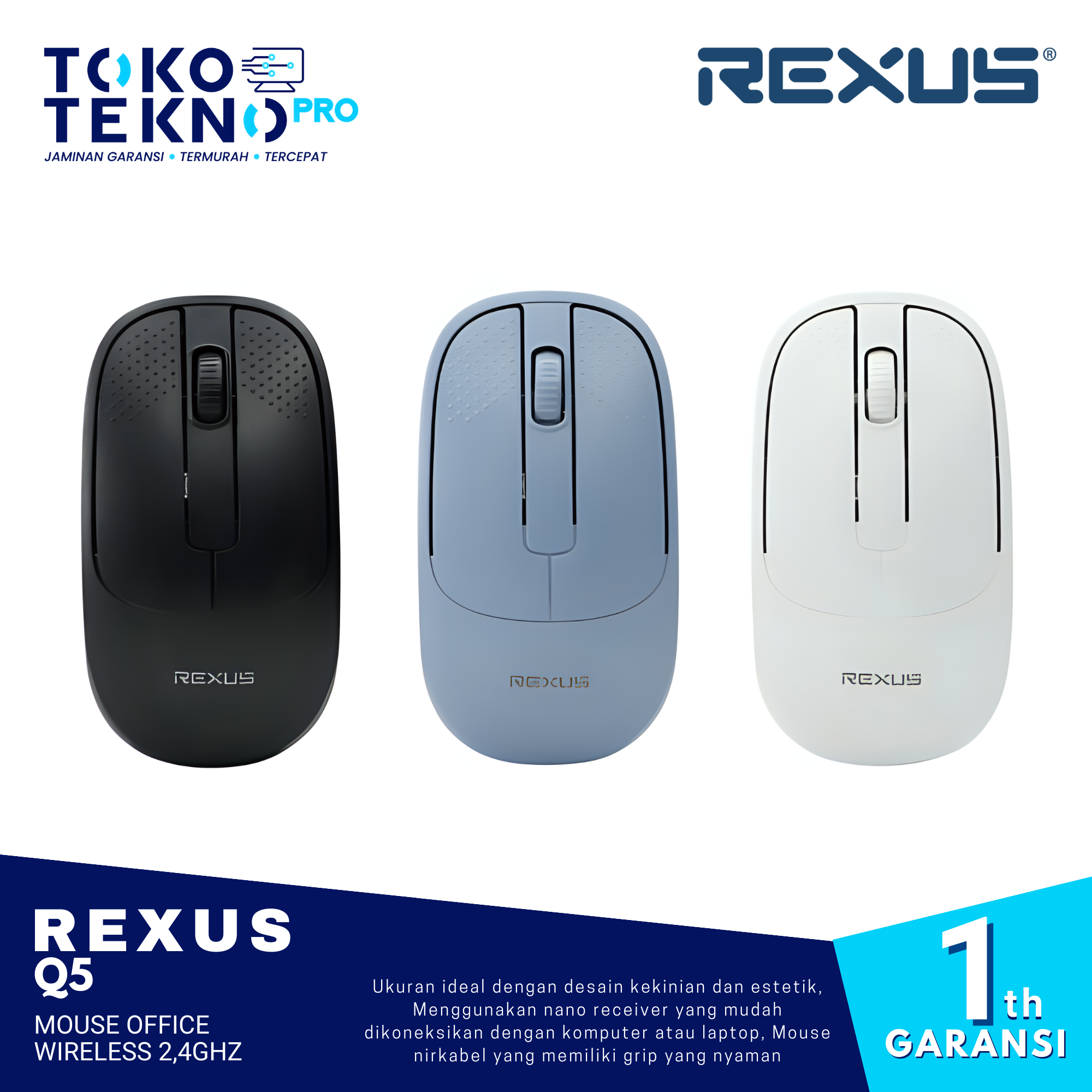 Rexus Q5 Mouse Office Wireless 2,4Ghz