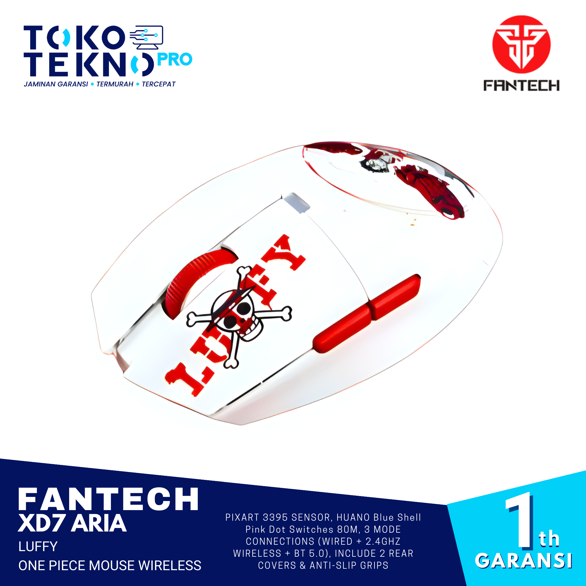 Fantech XD7 Aria Luffy One Piece Mouse Wireless Gaming