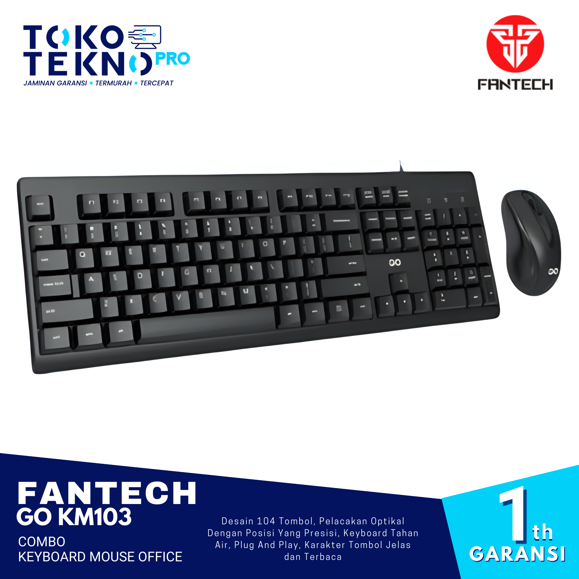 Fantech GO KM103 Combo Keyboard Mouse Office