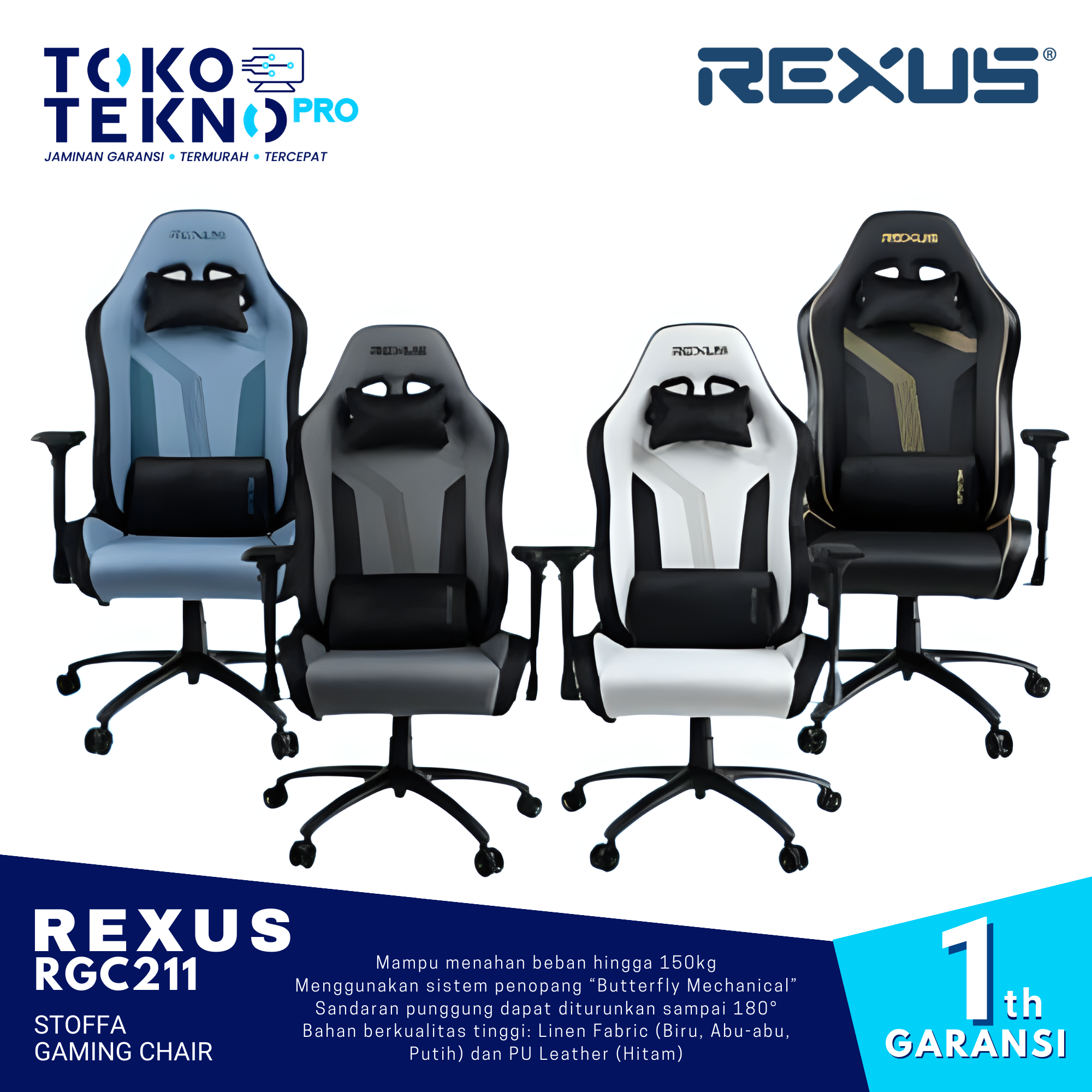 Rexus RGC211 Stoffa Gaming Chair