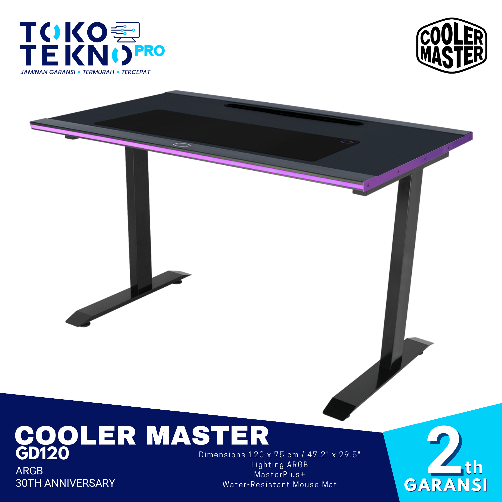 Cooler Master GD 120 ARGB 30th Anniversary Meja Gaming Desk