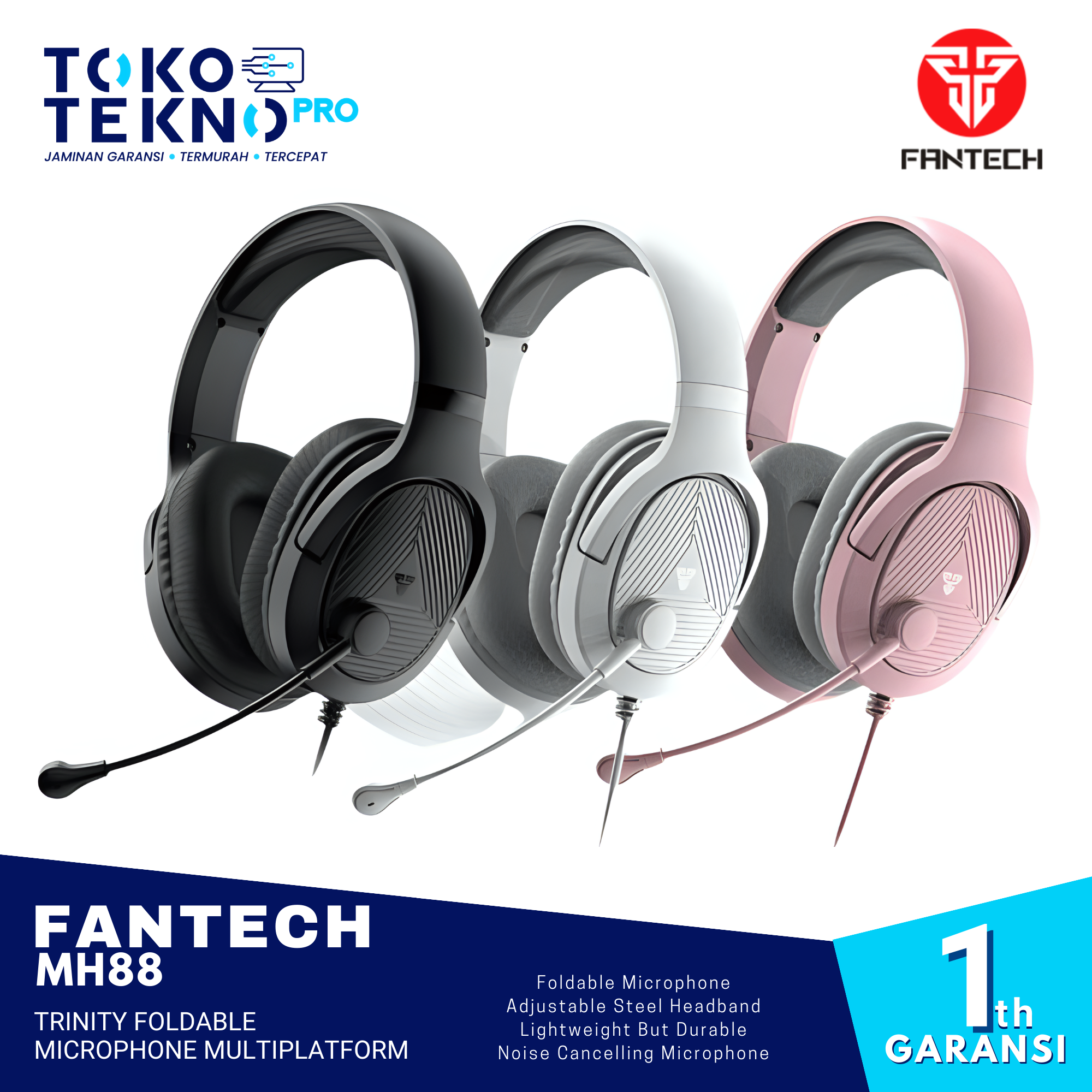 Fantech MH88 Trinity Foldable Microphone Multiplatform Headset