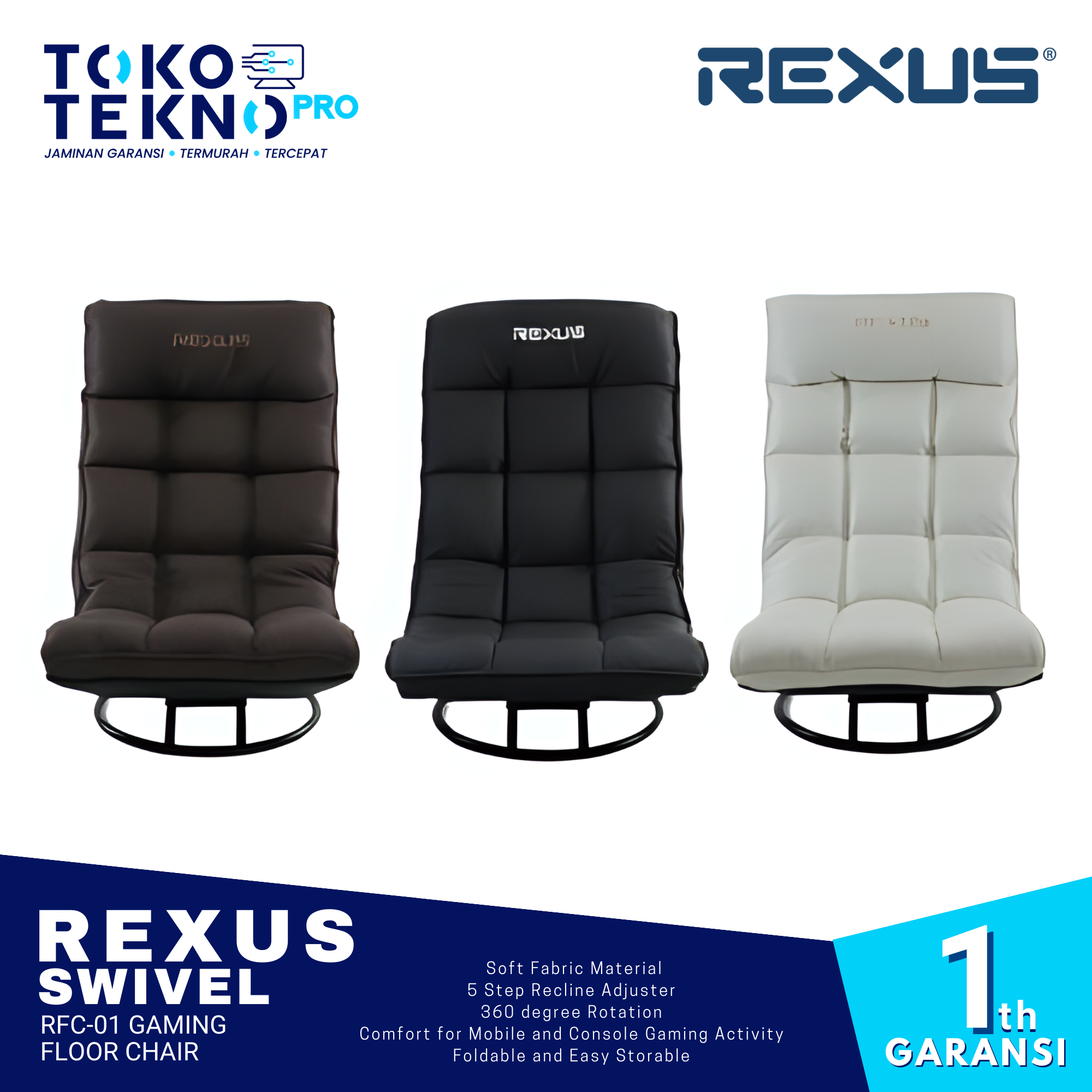 Rexus Swivel RFC01 / RFC 01 Gaming Floor Chair
