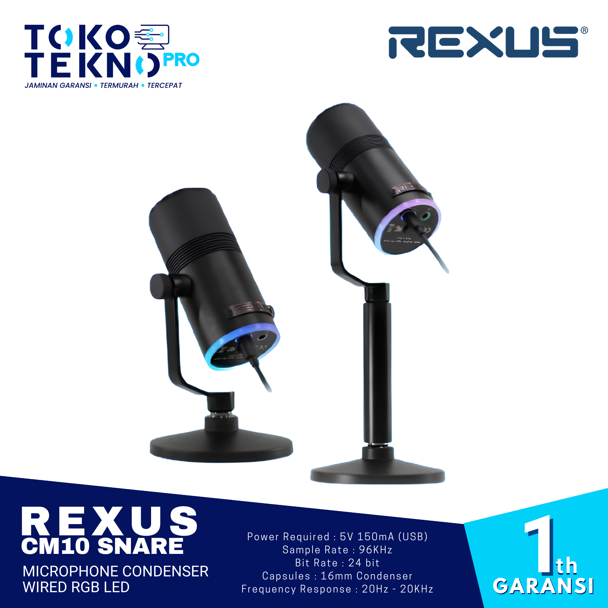 Rexus CM10 Snare Microphone Condenser