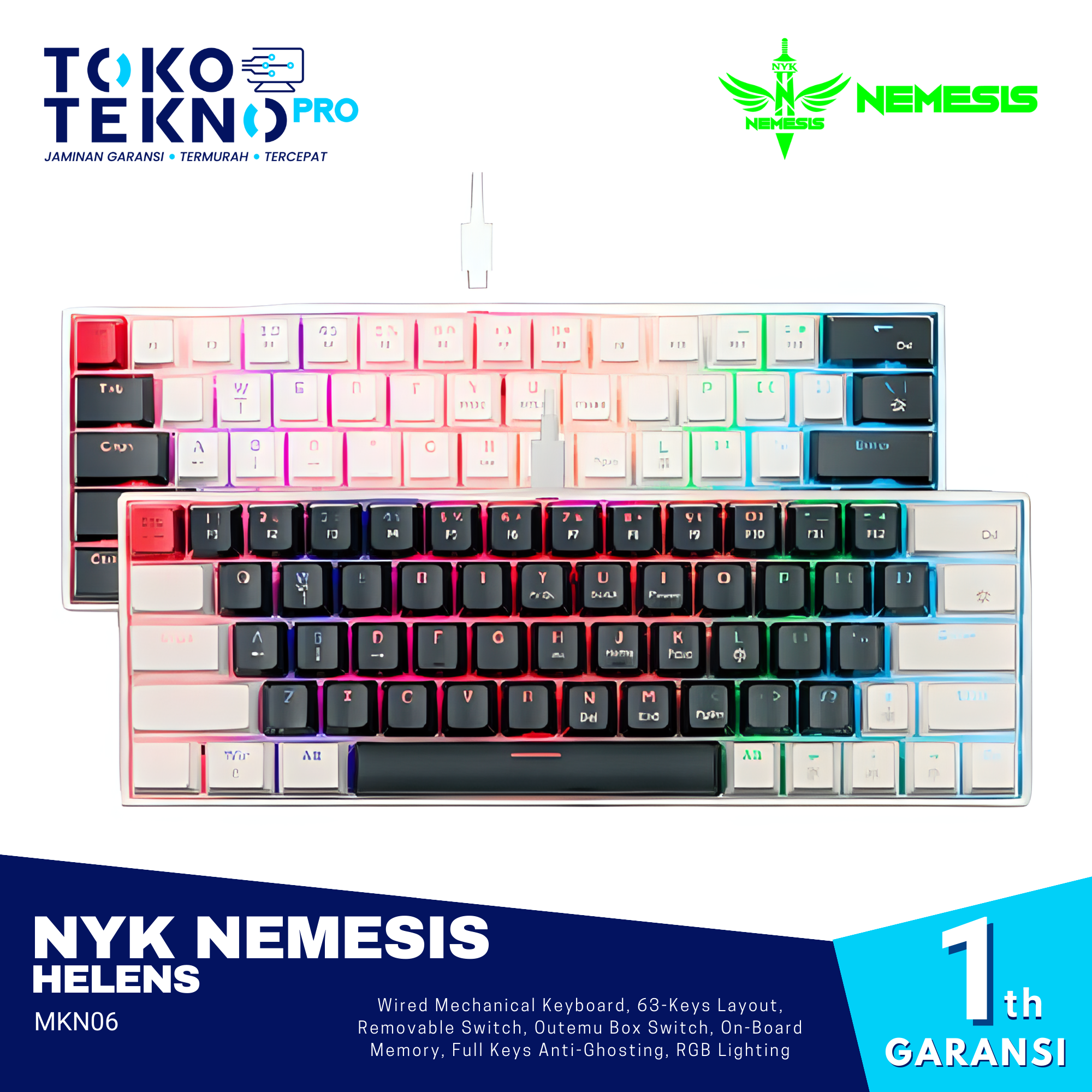 NYK Nemesis Helens MKN06 Wired Mechanical Gaming Keyboard