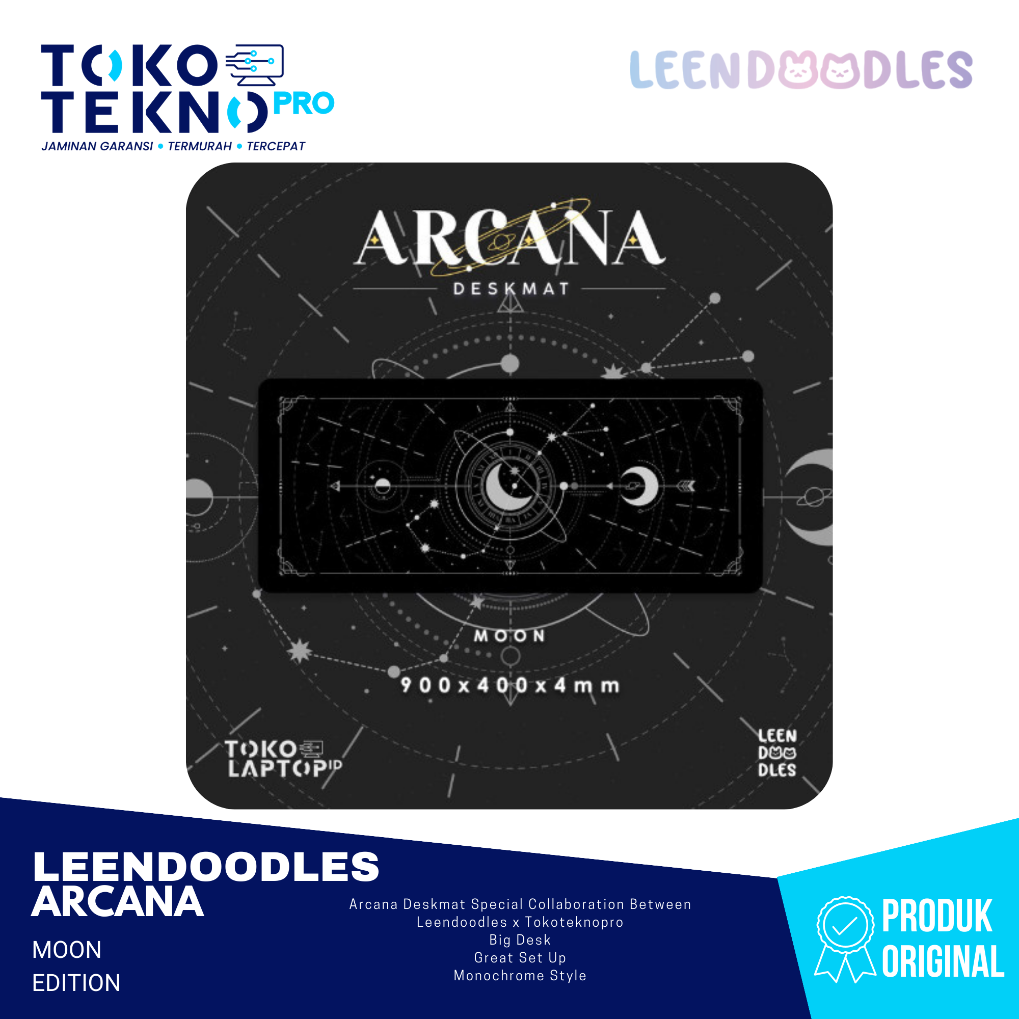 Arcana Deskmat By Leendoodles x Tokolaptopid Monochrome Edition