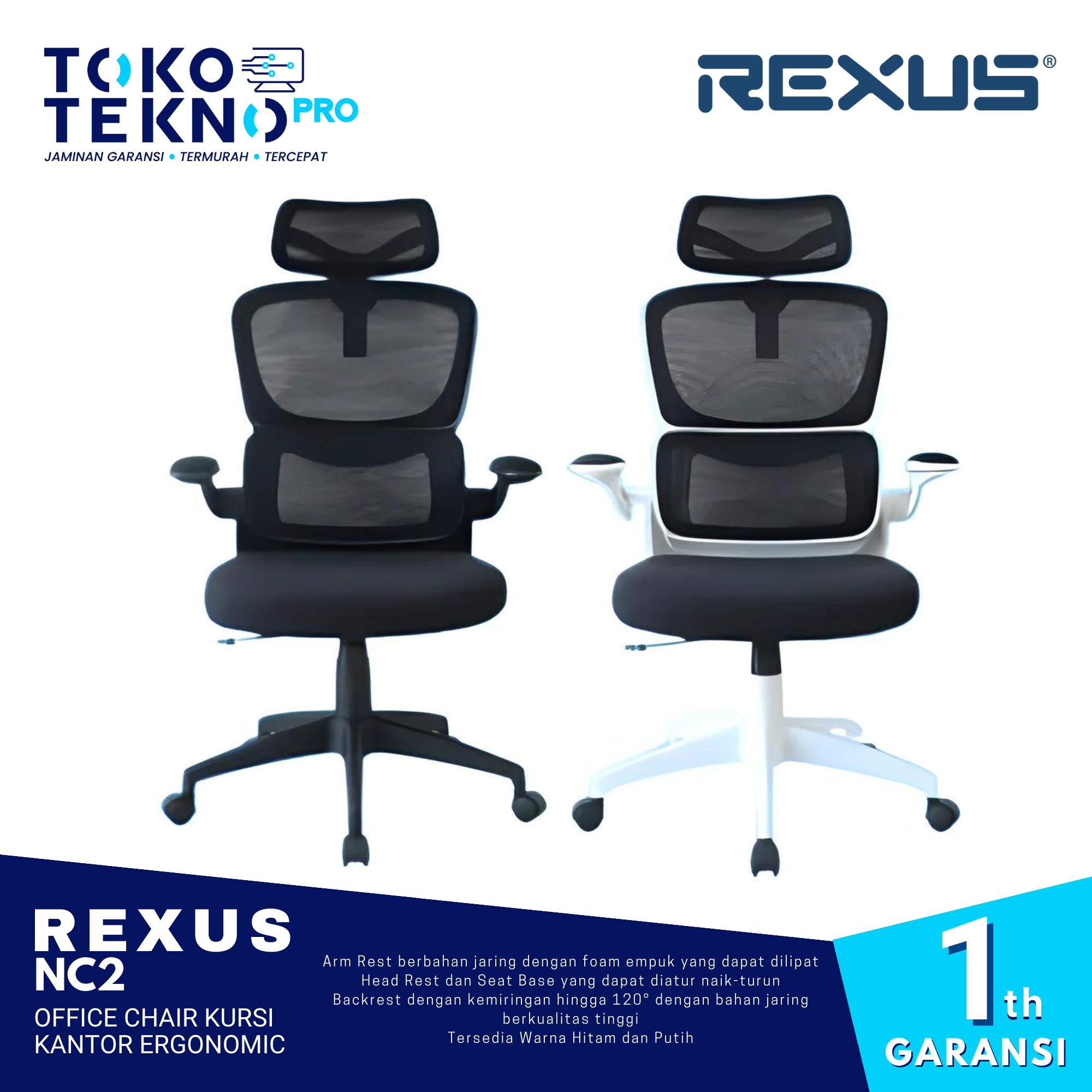 Rexus NC2 Office Chair Kursi Kantor Ergonomic