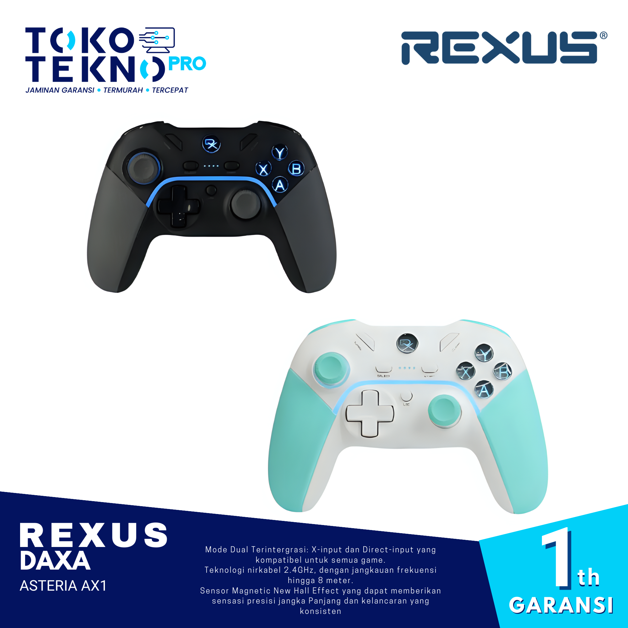 Rexus Daxa Asteria AX1 Wireless Gamepad Joystick