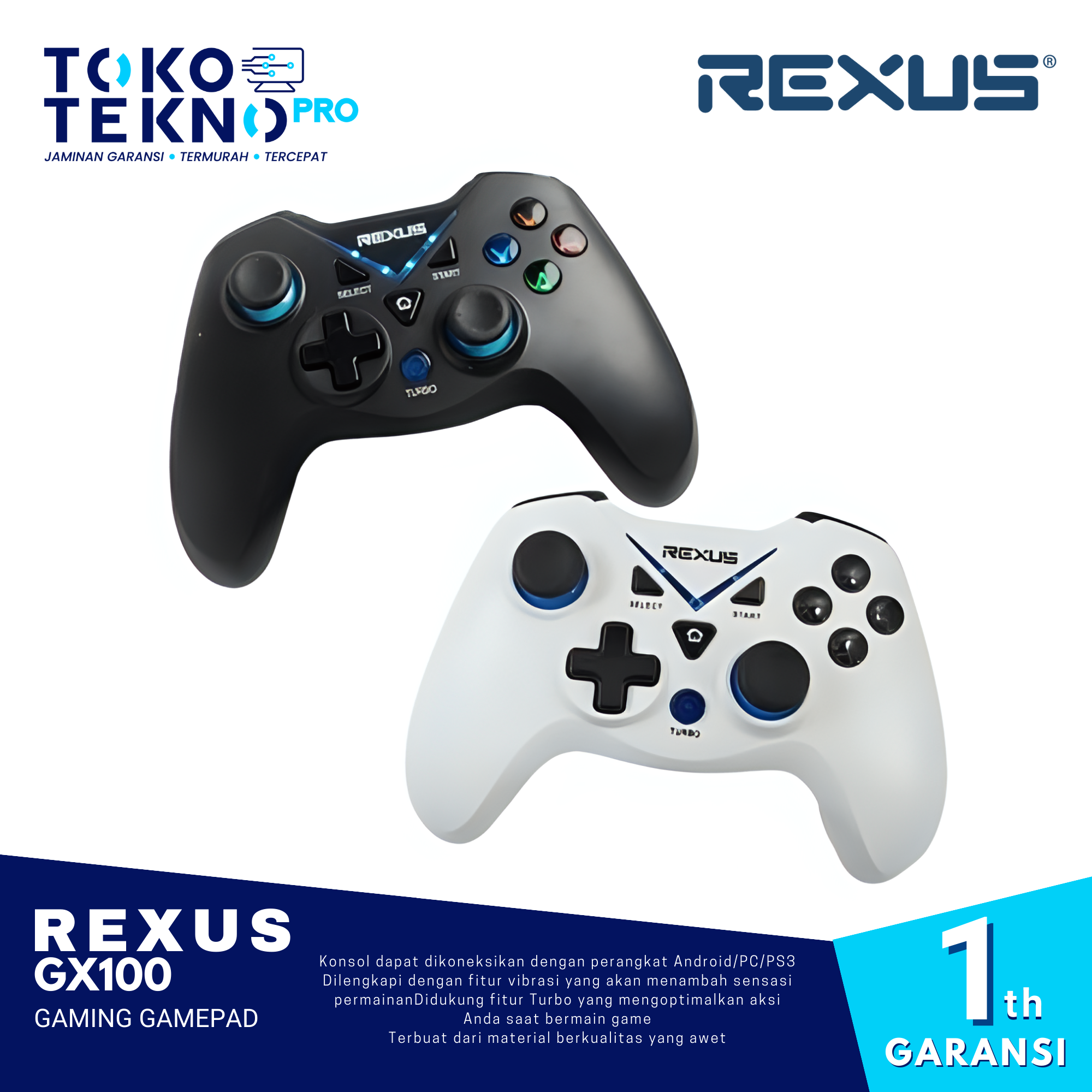 Rexus GX100 Wireless Gaming Gamepad Controller