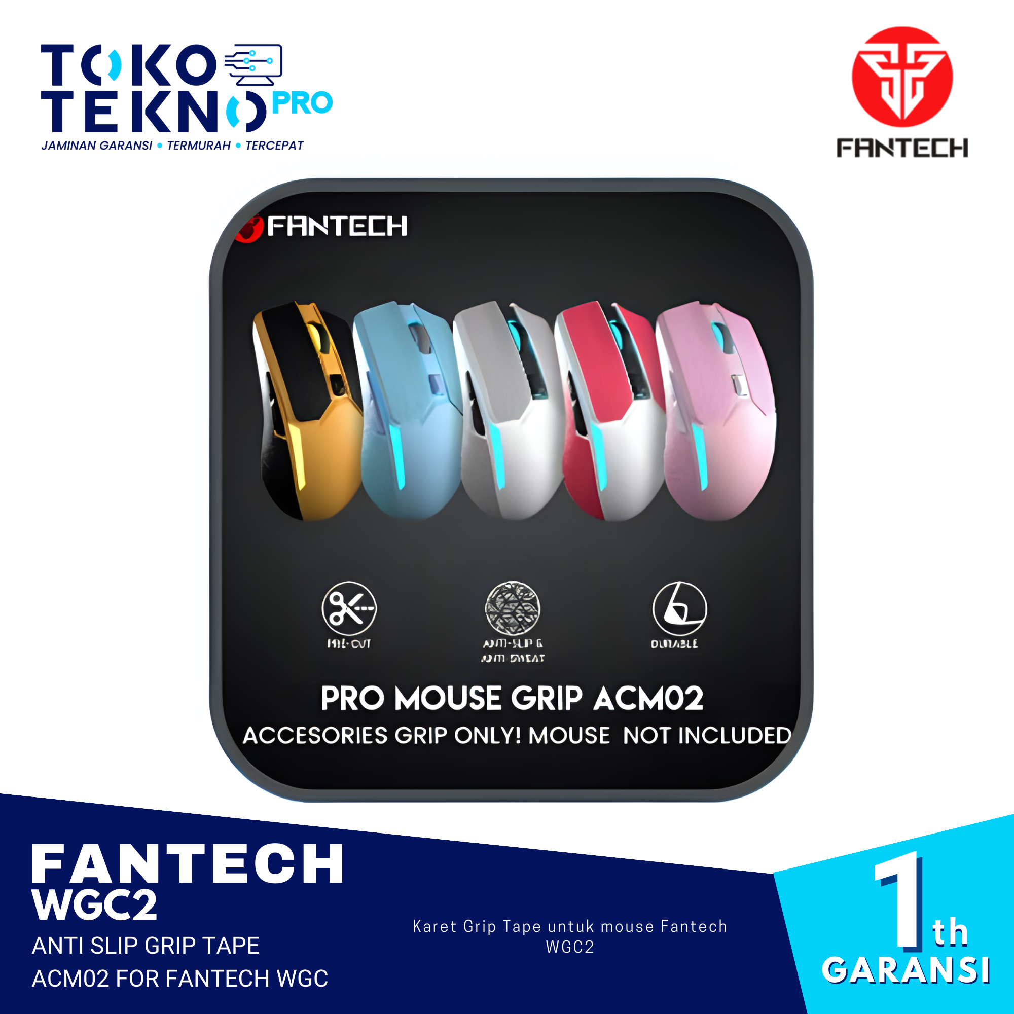 Fantech WGC2 Anti Slip Grip Tape ACM02 For Fantech WGC Wireless Mouse