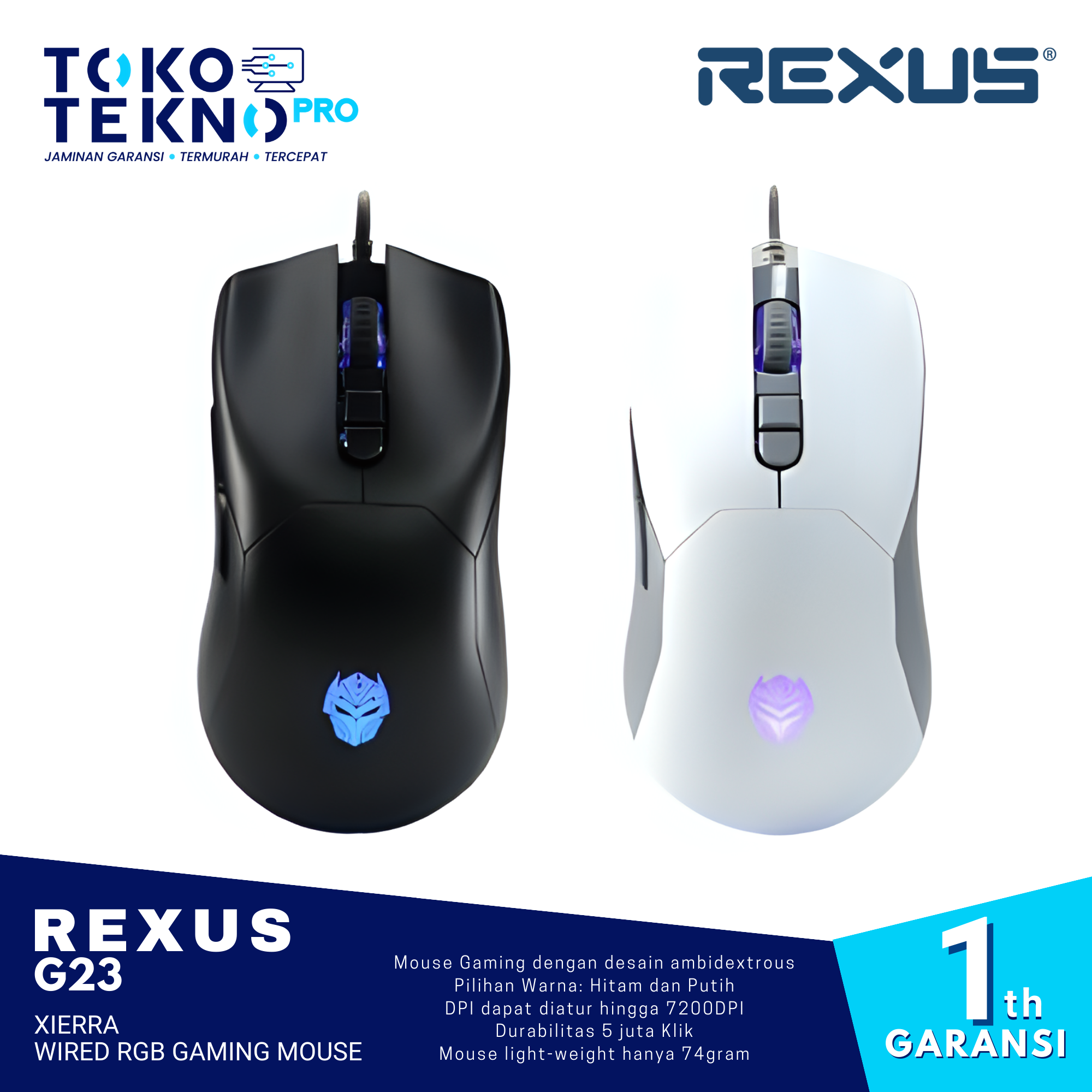 Rexus G23 Xierra Wired RGB Gaming Mouse