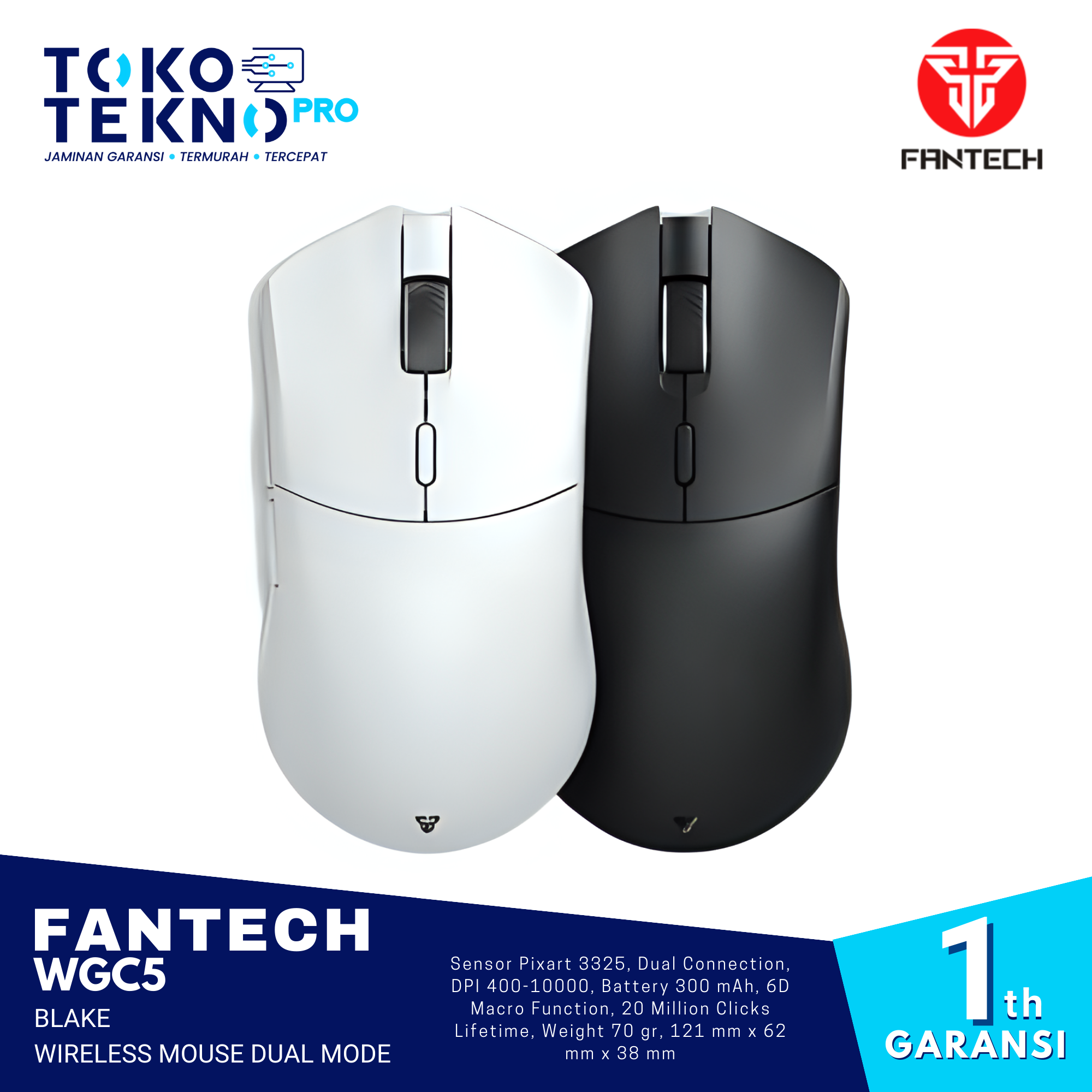 Fantech WGC5 Wireless Mouse Dual Mode