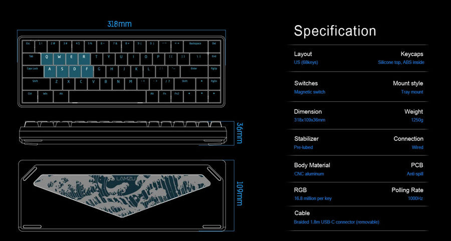 Lamzu Atlantis Pro Keyboard 65%