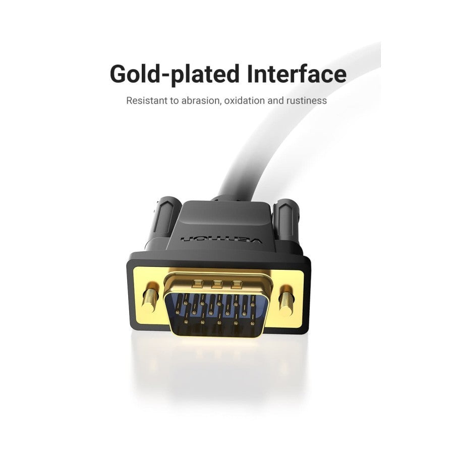 Vention VGA Cable Kabel Gold Plated Male To Male Premium Quality