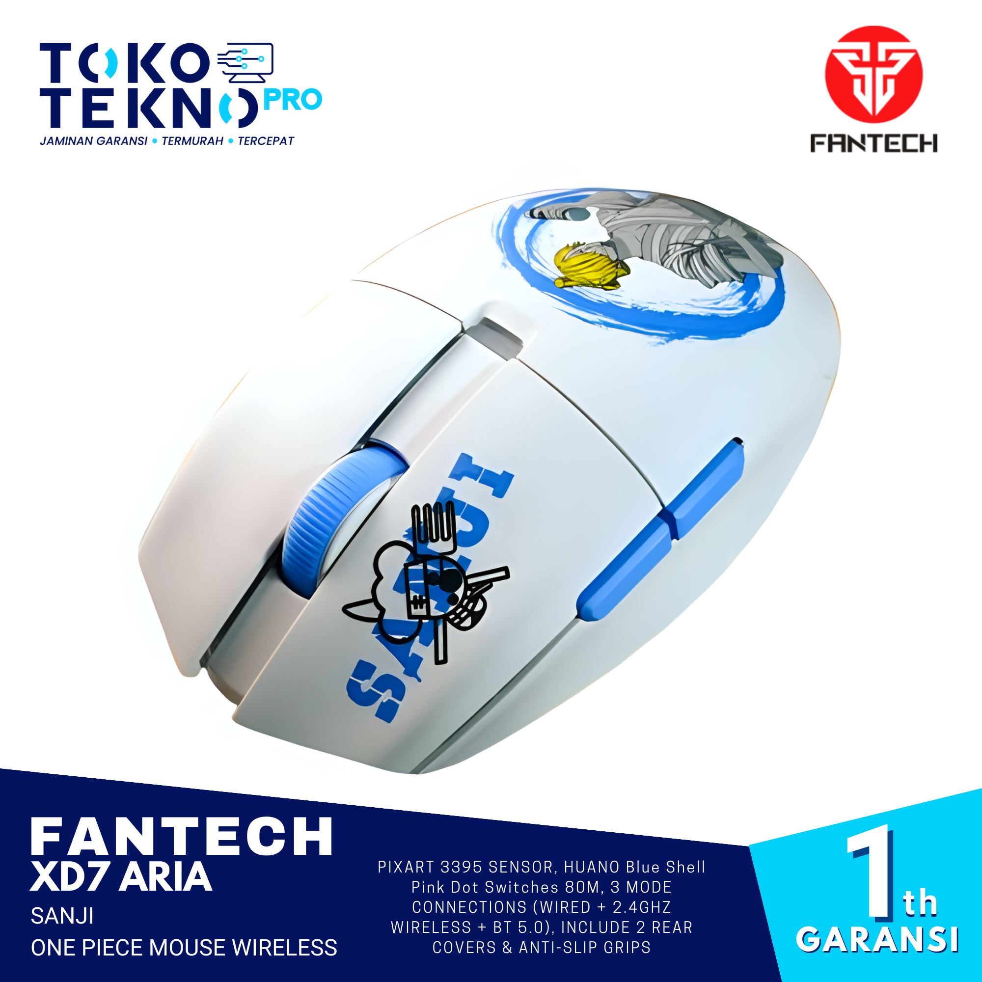 Fantech XD7 Sanji Luffy One Piece Mouse Wireless Gaming