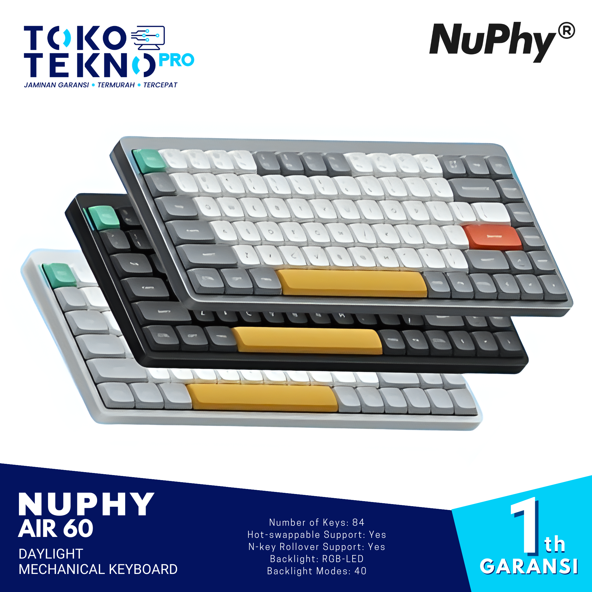 Nuphy Air75 V2 Gen2 Wireless Low Profile Mechanical Keyboard
