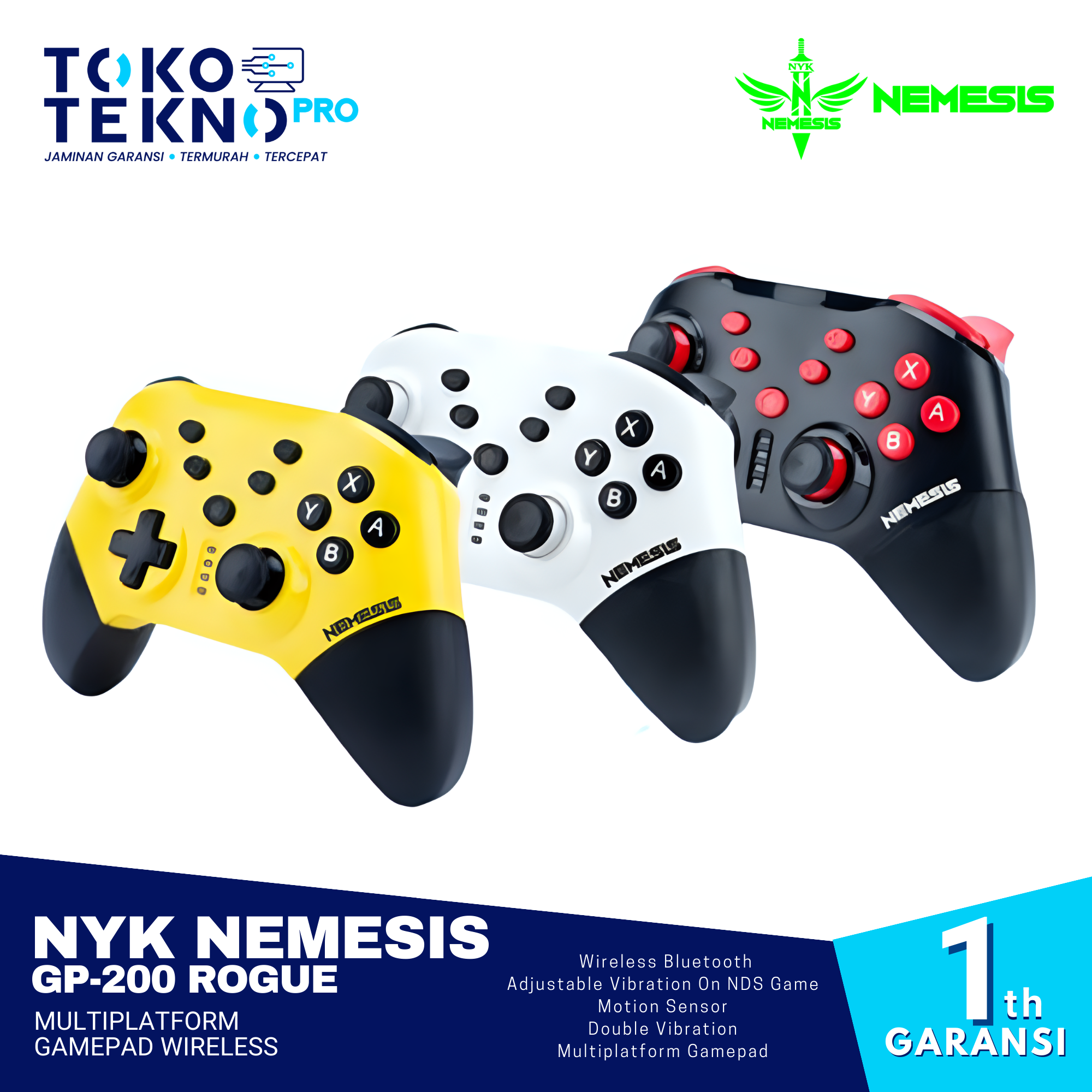 NYK Nemesis GP200 Rogue Multiplatform Gamepad Wireless