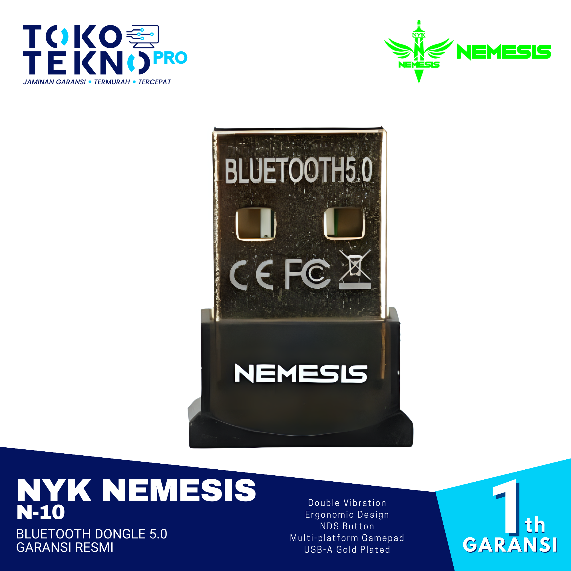 NYK Nemesis N10 Bluetooth Dongle 5.0