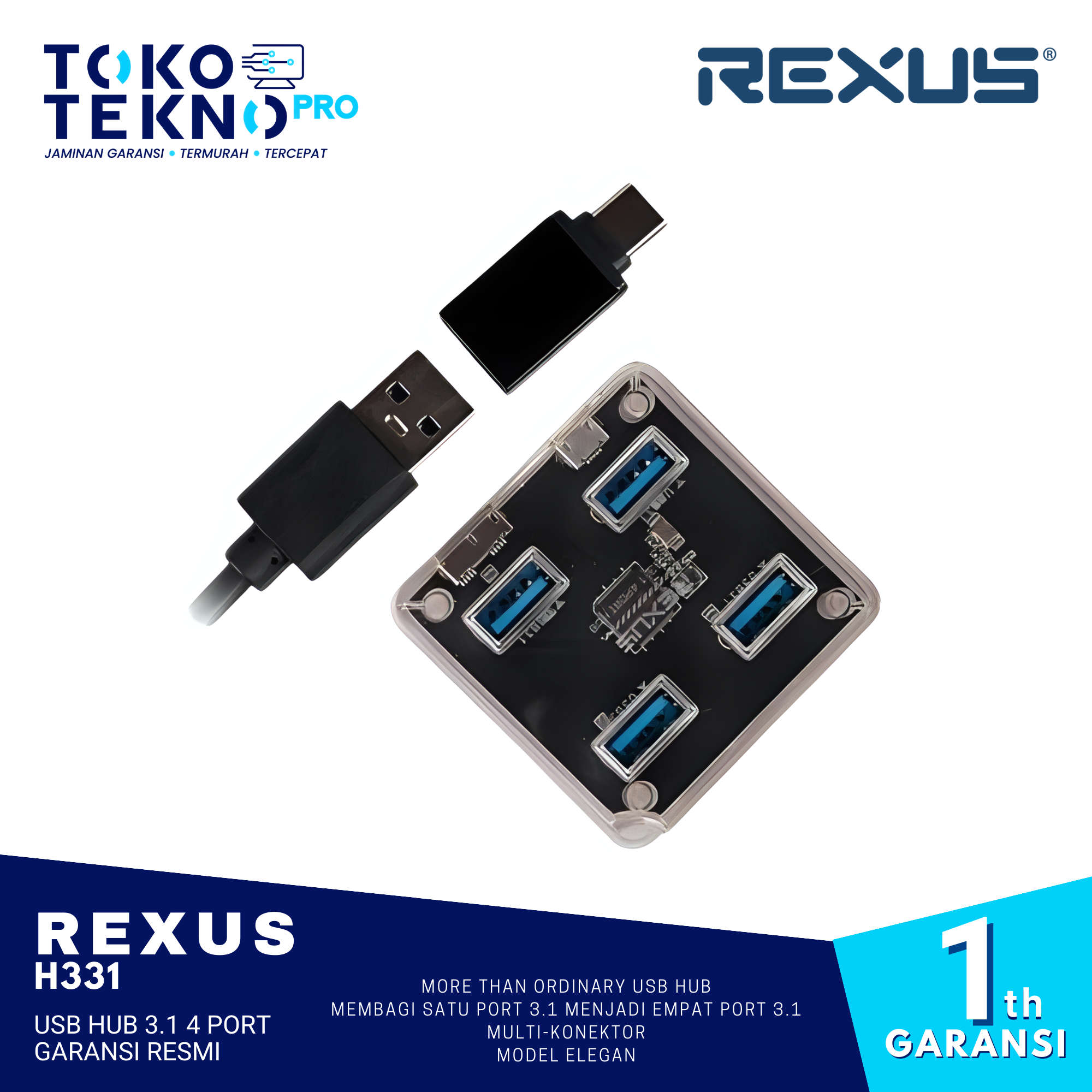 Rexus H331 USB Hub 3.1 4 Port