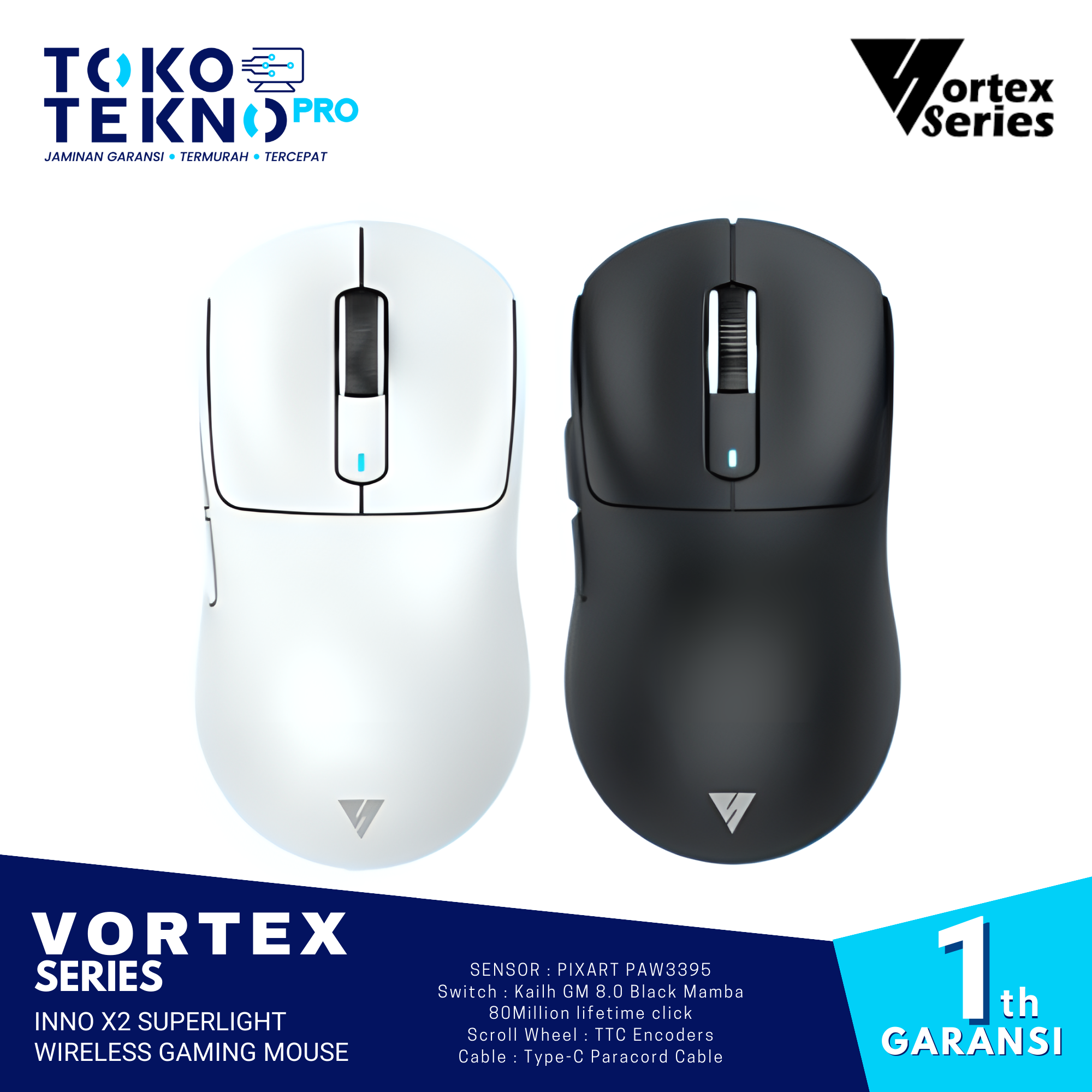 Vortexseries Inno X2 SuperLight Wireless Gaming Mouse
