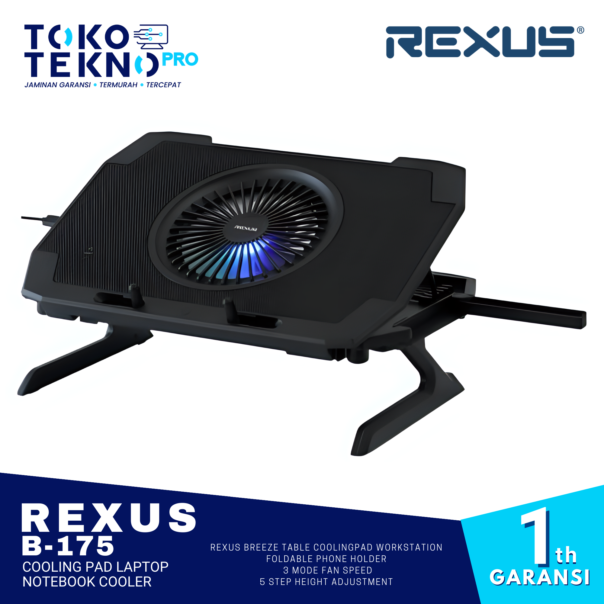 Rexus B175 / B-175 Cooling Pad Laptop Notebook Cooler