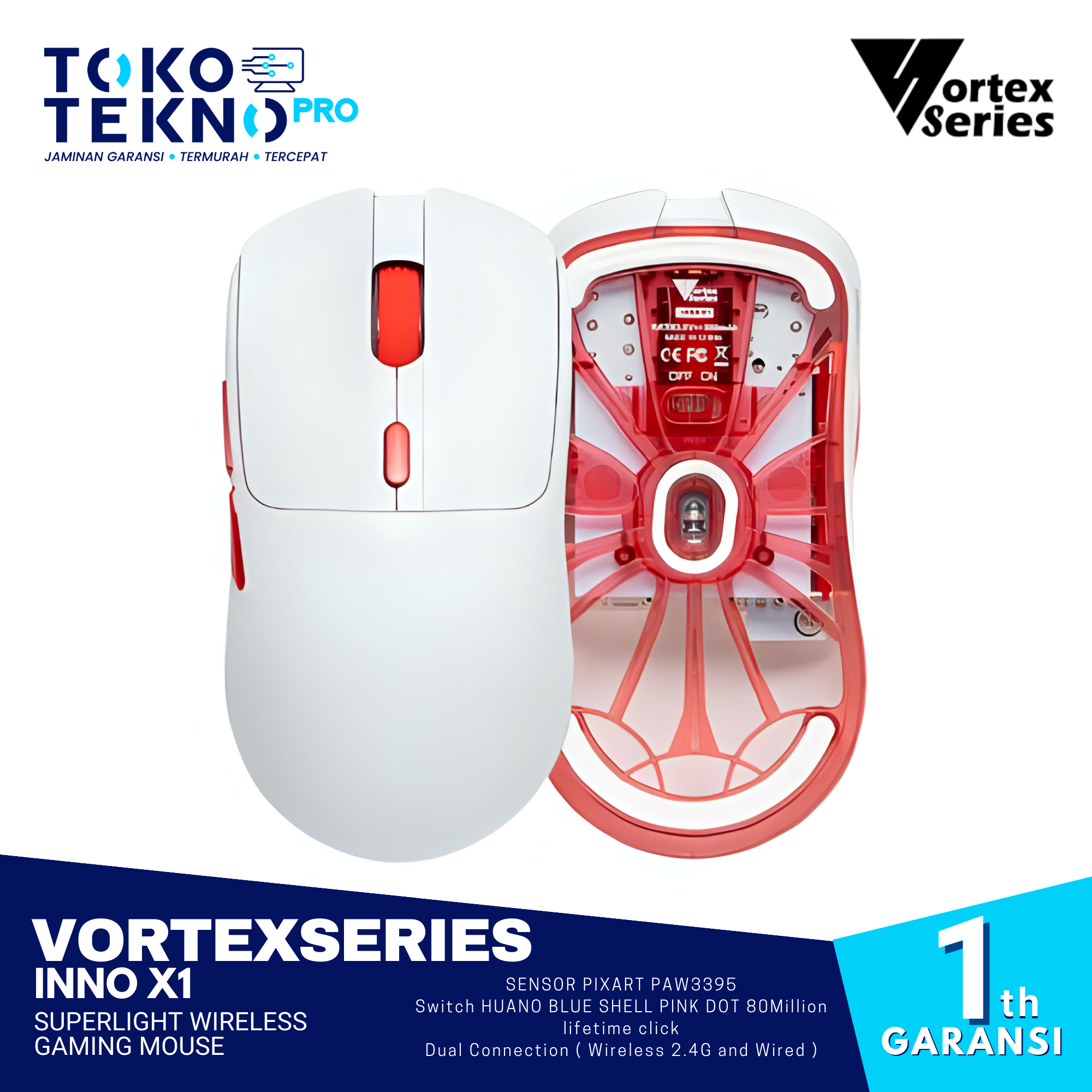 VortexSeries INNO X1 / X-1 Superlight Wireless Gaming Mouse