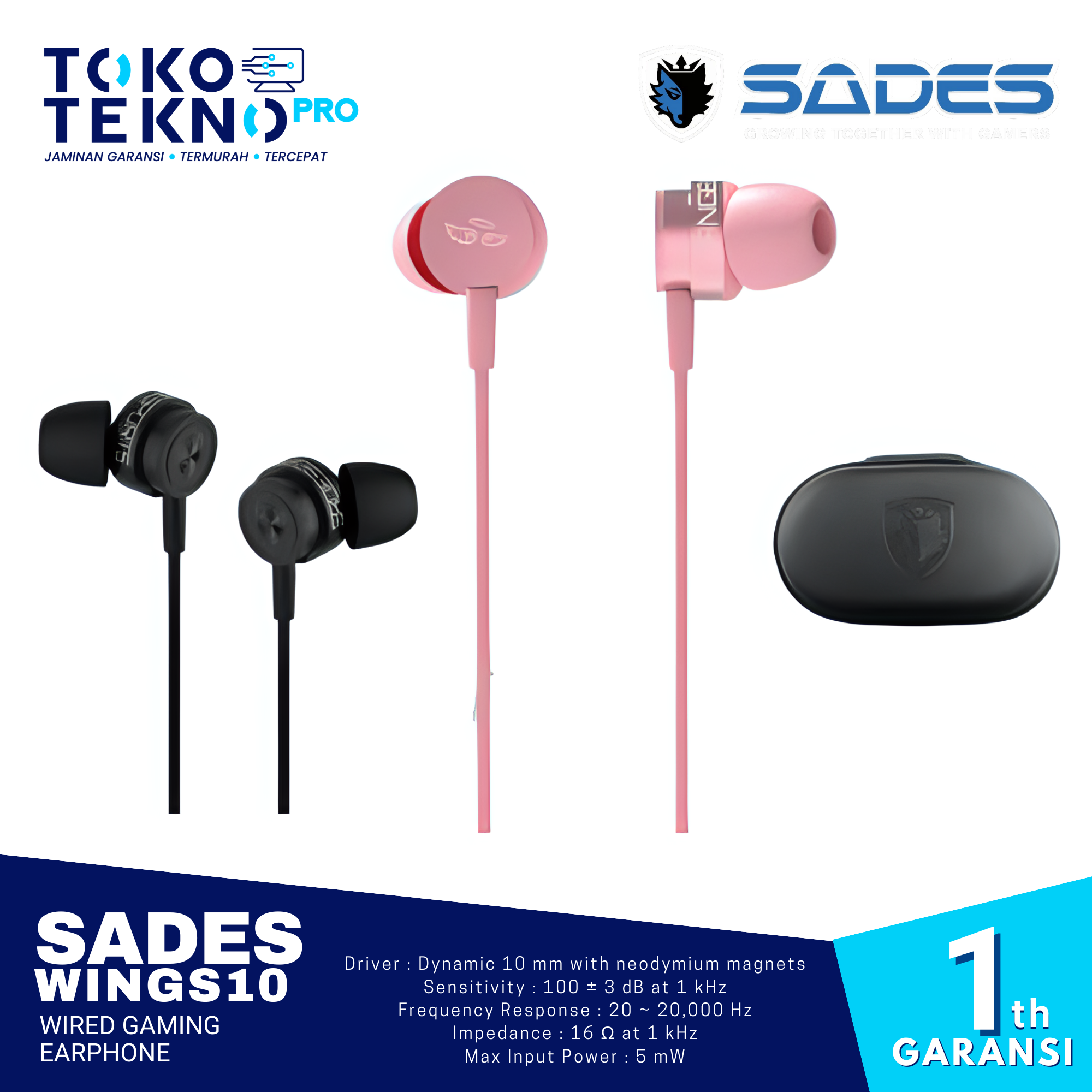 Sades Wings10 / Wings 10 Wired Gaming Earphone