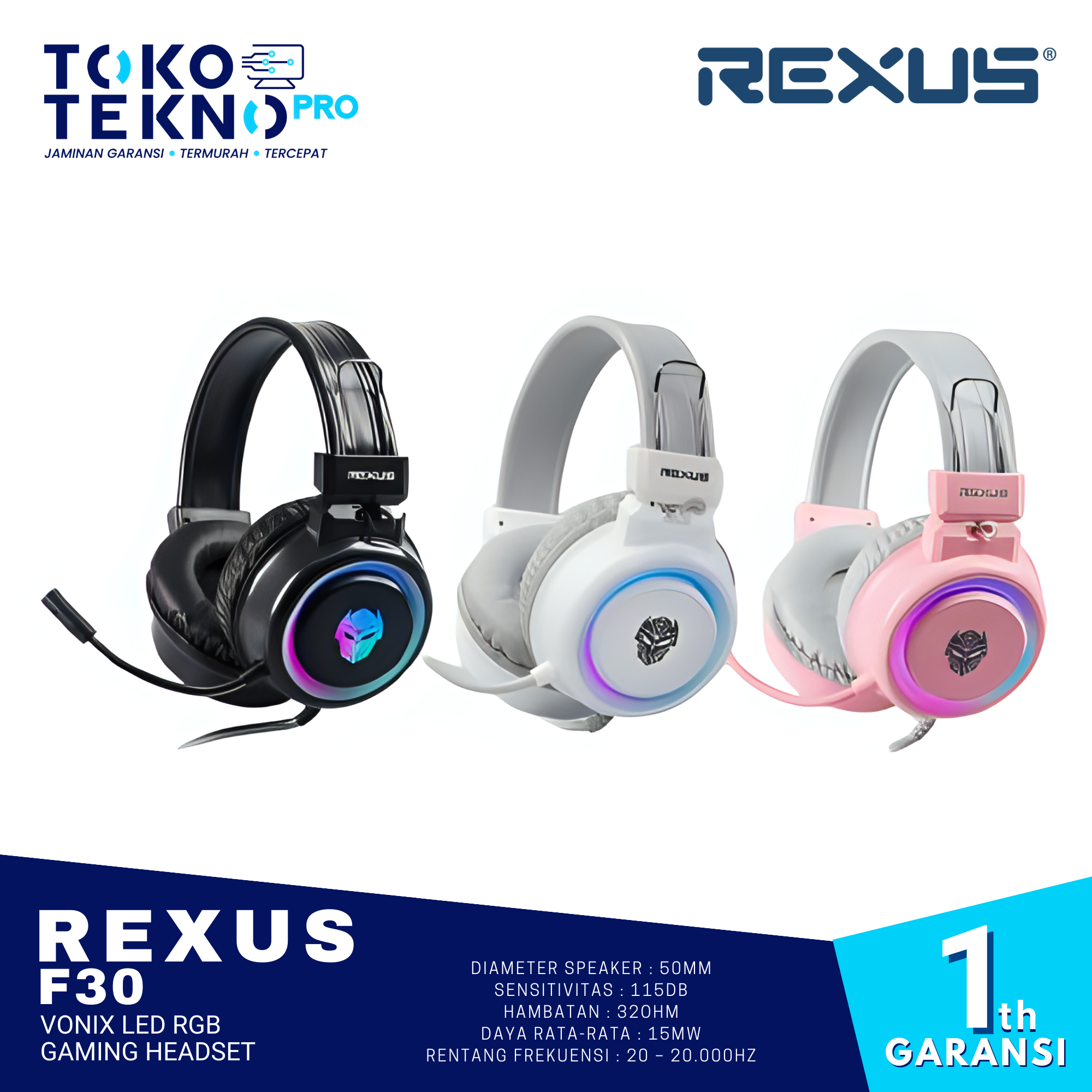 Rexus F30 Vonix LED RGB Gaming Headset