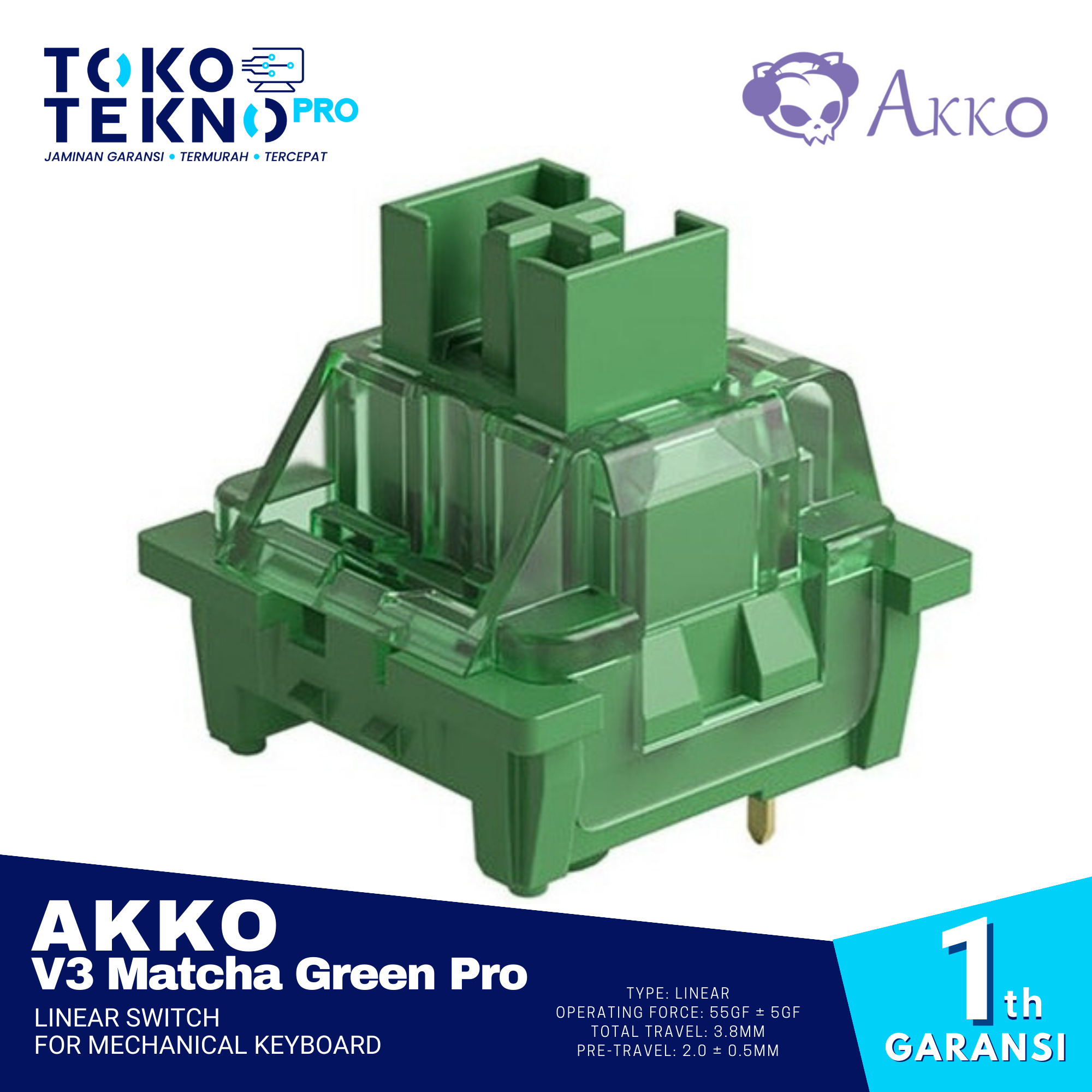 Akko V3 Matcha Green Pro Linear Switch For Mechanical Keyboard