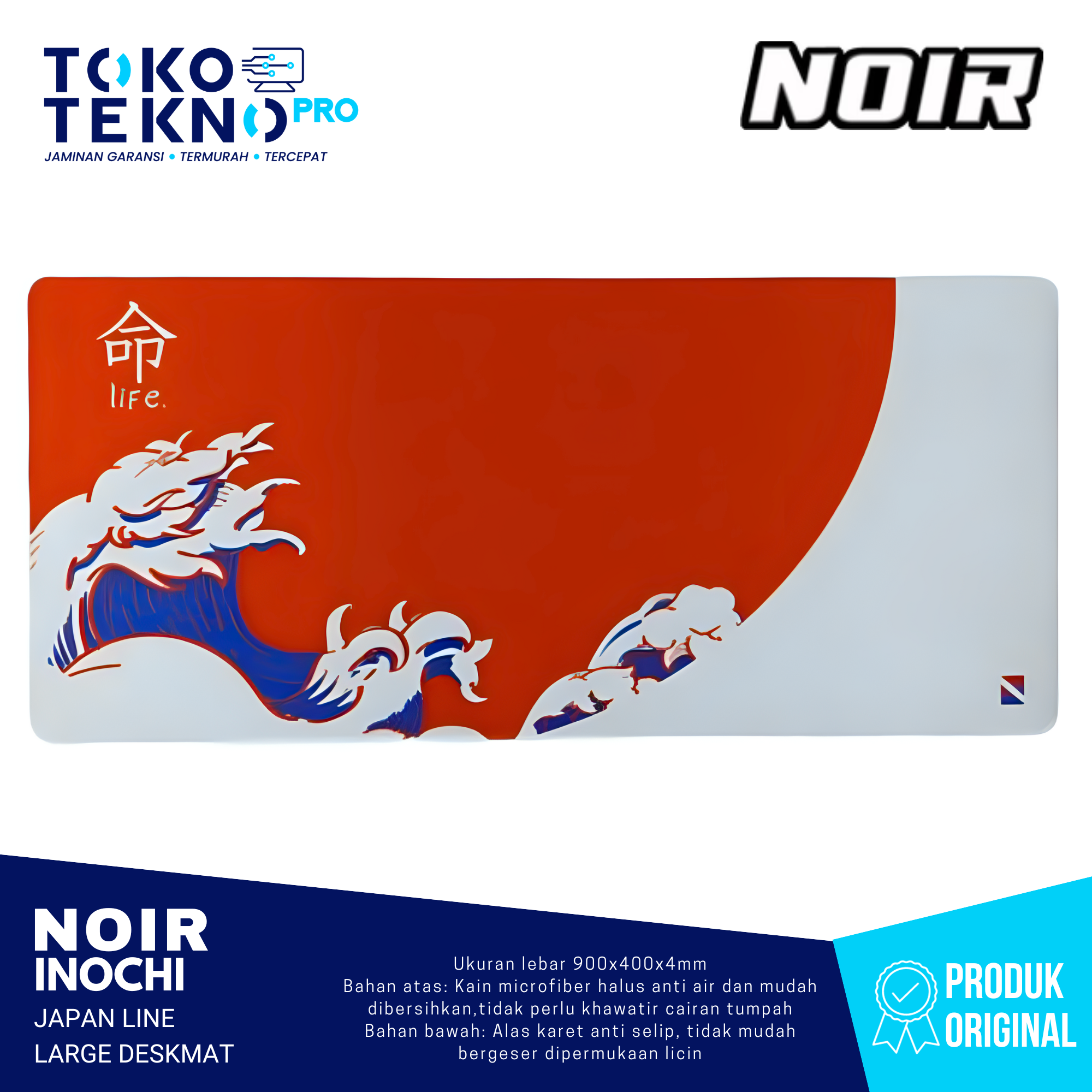 Noir Inochi Japan Line Large Deskmat / Mousepad
