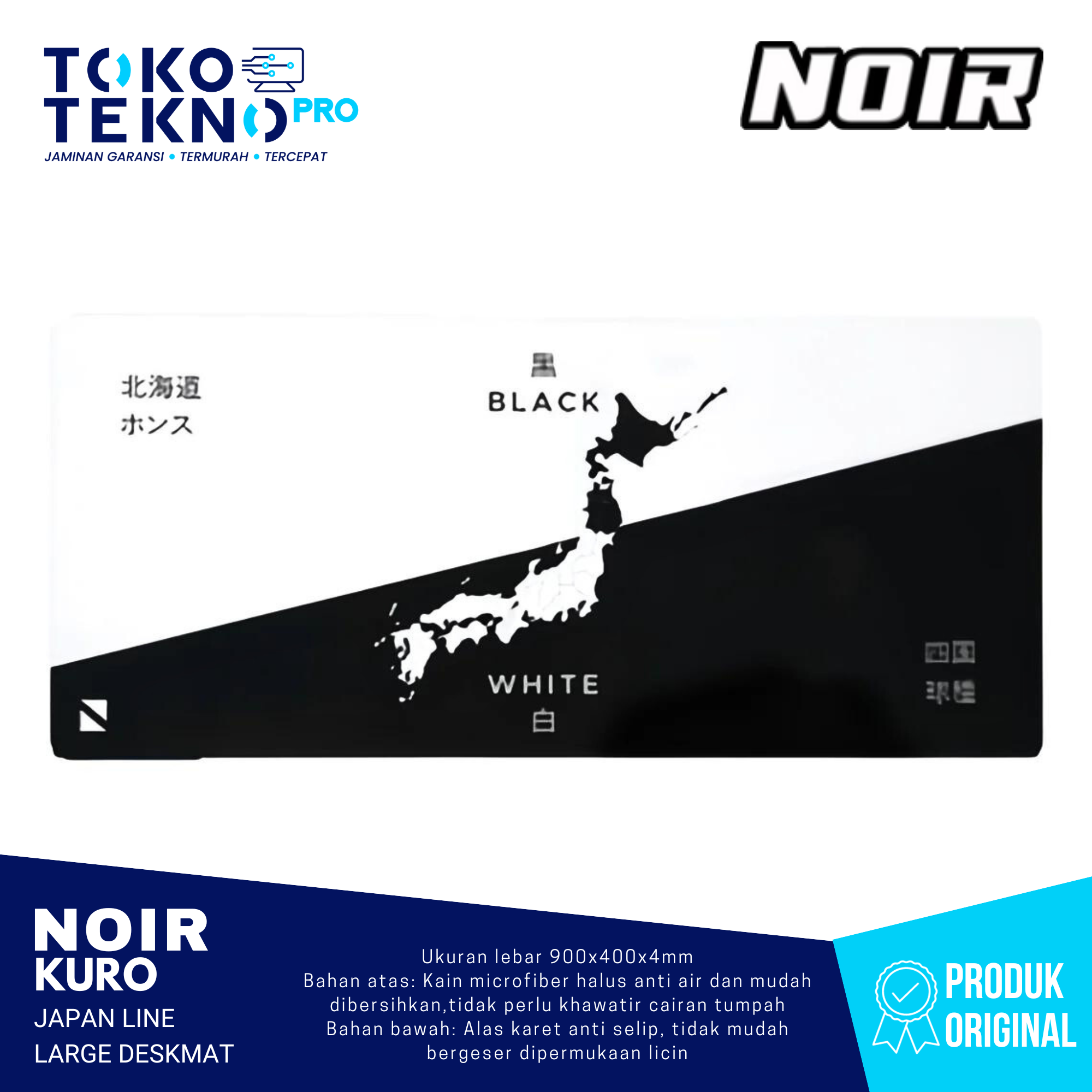 Noir Kuro Shiro Japan Line Large Deskmat / Mousepad