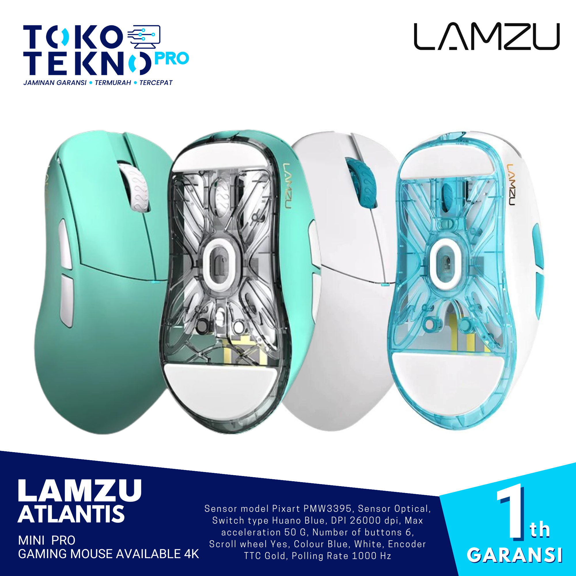 Lamzu Atlantis Mini Pro Wireless Superlight Gaming Mouse Available 4K