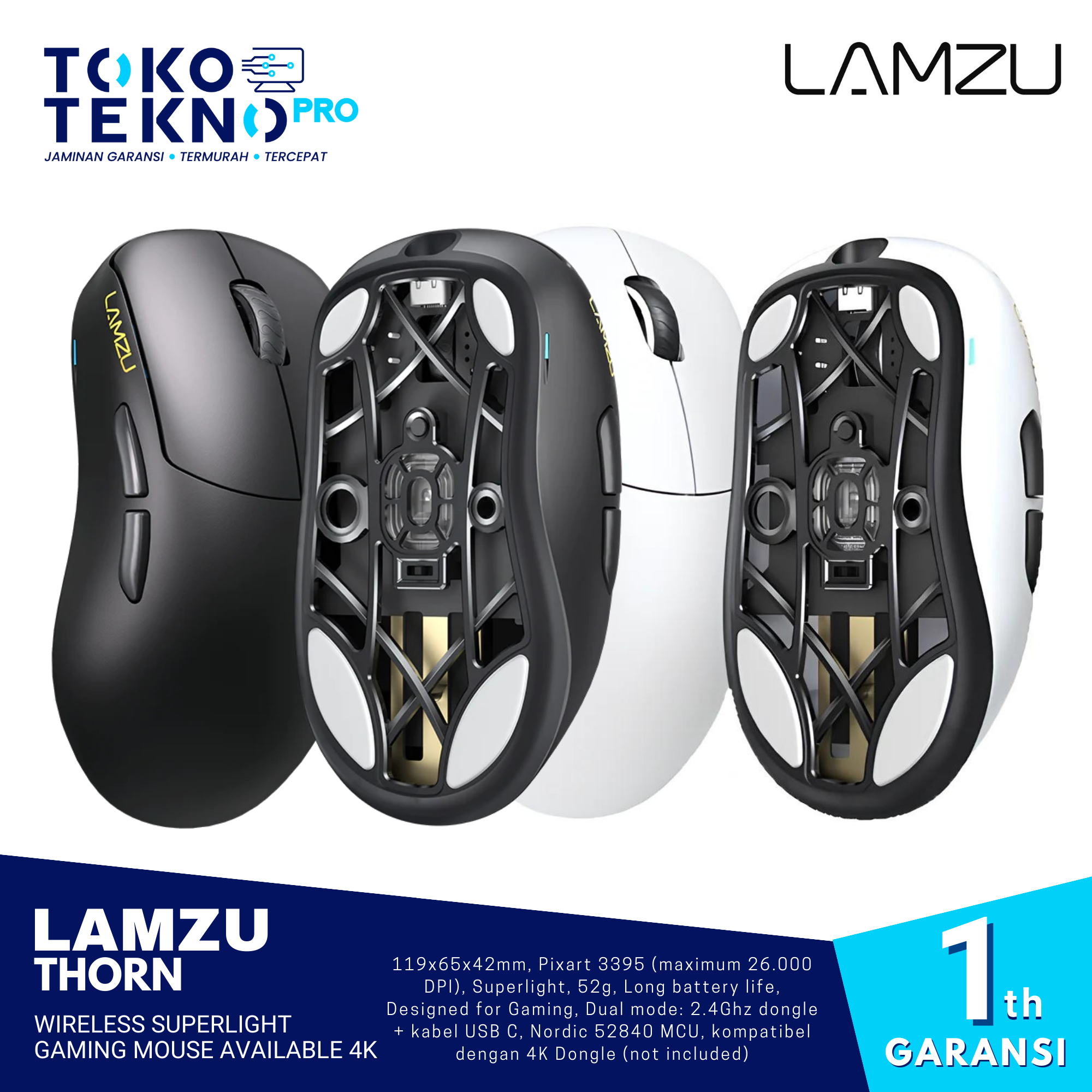 Lamzu Thorn Wireless Superlight Gaming Mouse Available 4K