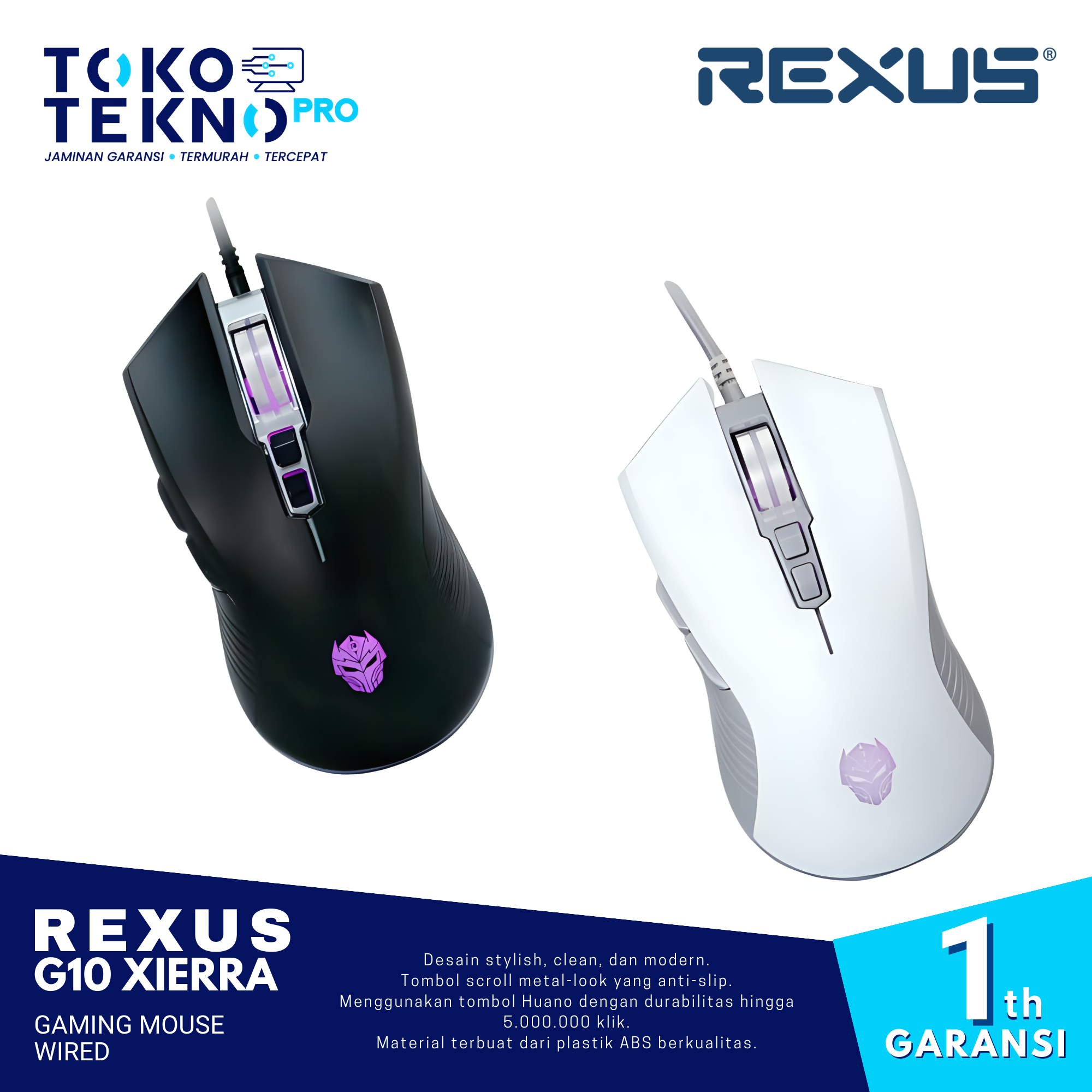 Rexus G10 Xierra Gaming Mouse Wired USB