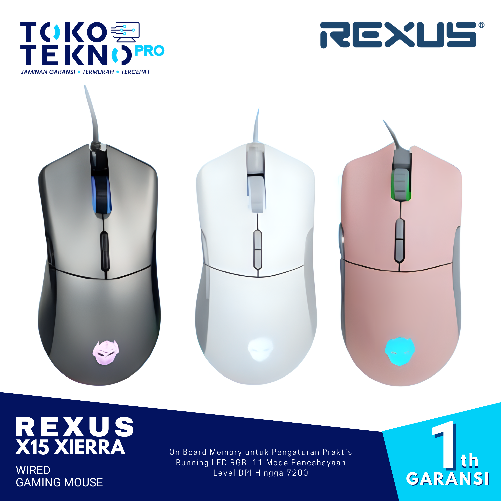 Rexus X15 Xierra Wired Gaming Mouse