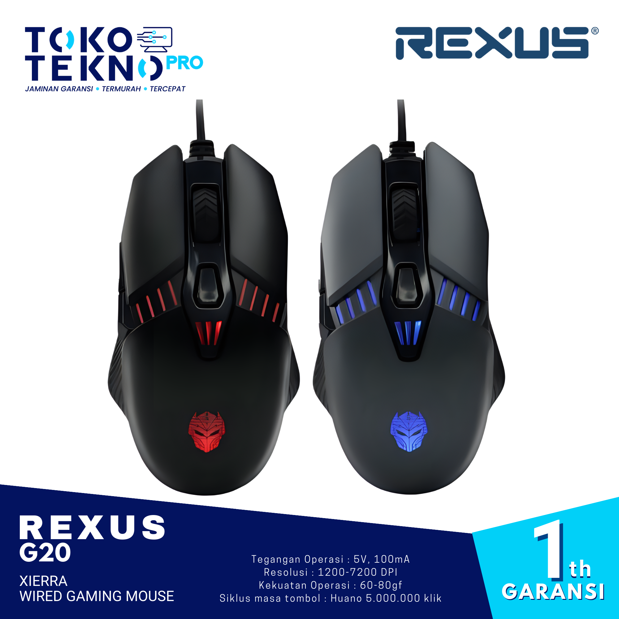 Rexus G20 Xierra Wired Gaming Mouse